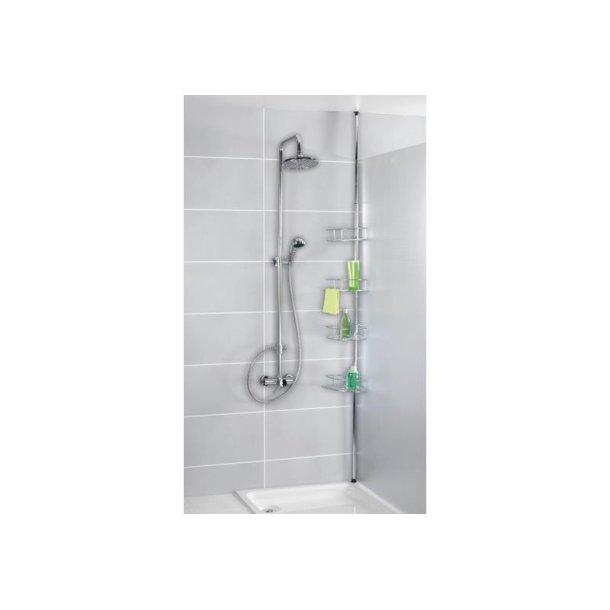 Wenko Dolcedo teleskop shampoohylde til hjrne, rustfrit stl