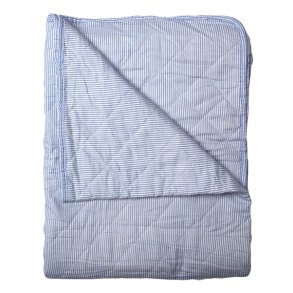 Au Maison  Quilt Ethnic, stribet-bl, 140x180 cm