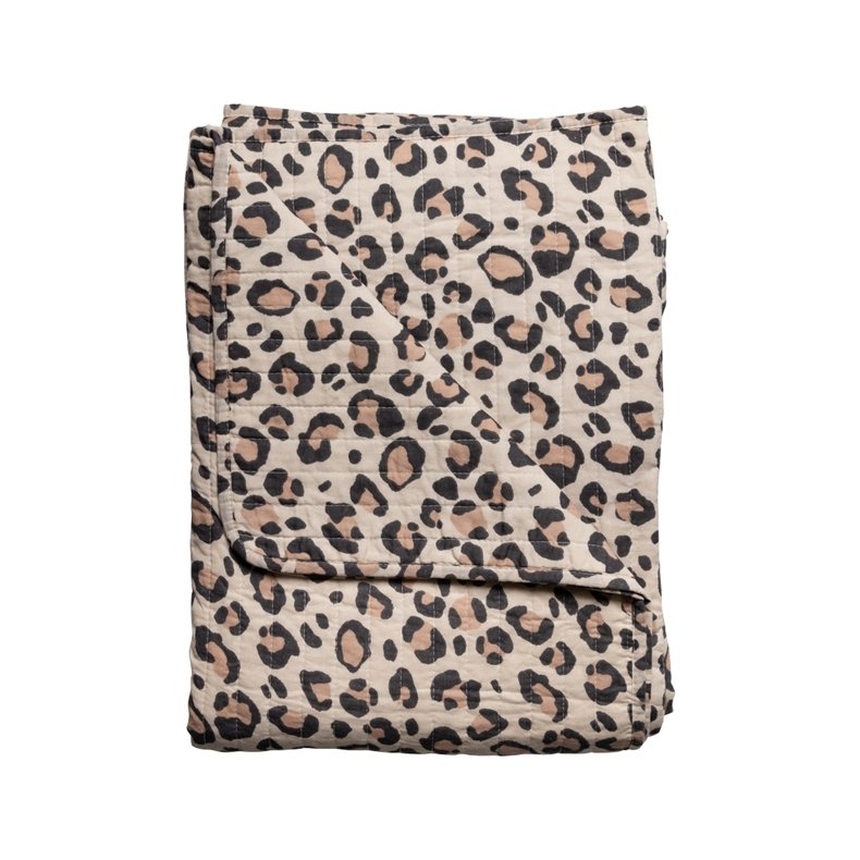 Au Maison Quilt, bomuld, sand/brun, 135x180cm