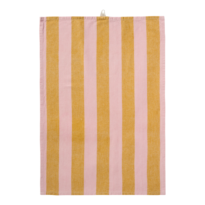 Ib Laursen Viskestykke Linus m/mustard og lyser�de brede striber