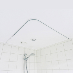 Badeforhngsstang til hjrne, vinkel , loftmonteret - Aquatrend