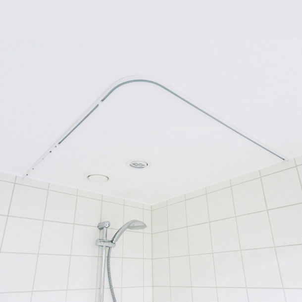 Badeforhngsstang til hjrne, vinkel , loftmonteret - Aquatrend