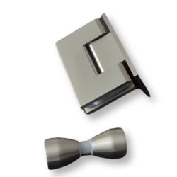 Brusedr i 8 mm frostet glas m. brstet rustfrit stl, p ml - Aquatrend