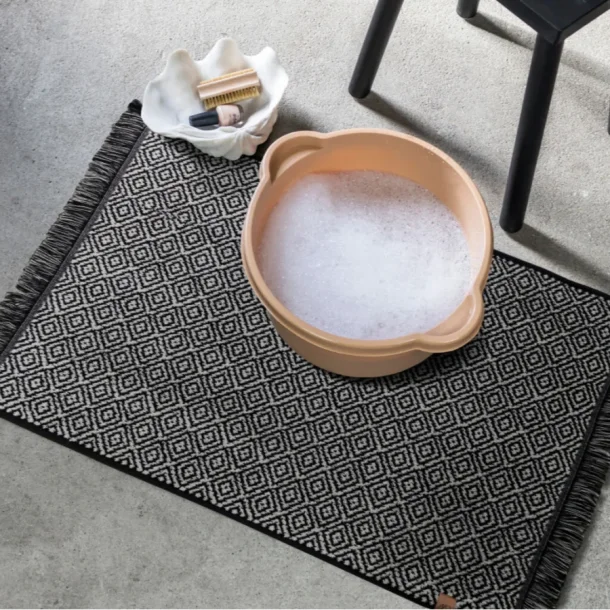 Mette Ditmer  MOROCCO bademtte 50x80 cm, sort/hvid