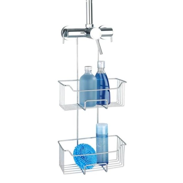 Shampookurv til at hnge p brusearmatur (dobbelt), krom - Wenko