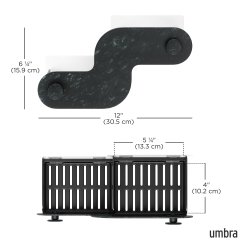 Umbra Nami selvkl�bende shampoohylder, s�t m. 2 stk, sort