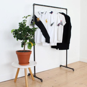 Simple Racks Newark tjstativ, sort - 160 x 58 cm