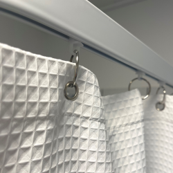 Ringe til badeforhng, 12 stk. - Chrom