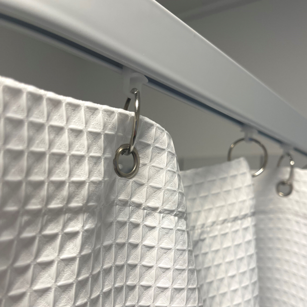 Ringe til badeforhng, 12 stk. - Chrom