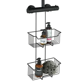 Shampookurv til at hnge p brusearmatur (dobbelt), sort - Wenko