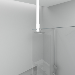 Hvid glassttte til brusevg (loft) - Aquatrend