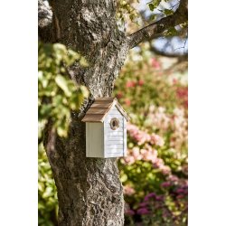 Ib Laursen Fuglehus hvid m/naturfarvet tag