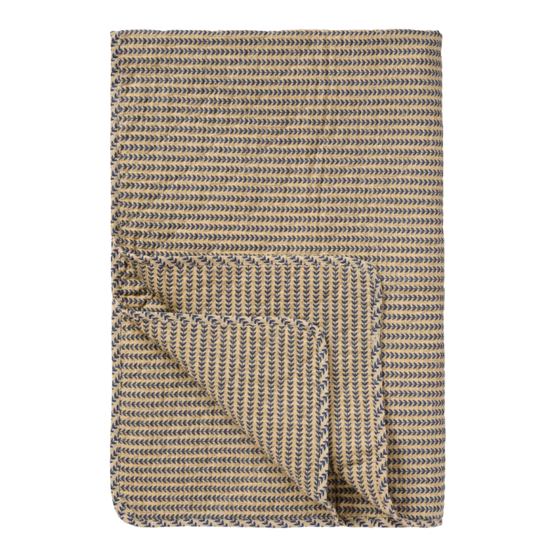  Ib Laursen Quilt sand m/m�rkebl� st�ngler 130x180cm