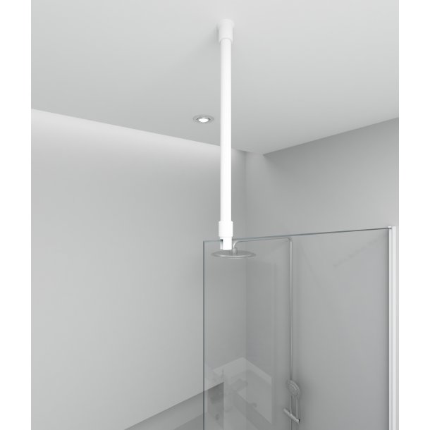 Hvid glassttte til brusevg (loft) - Aquatrend