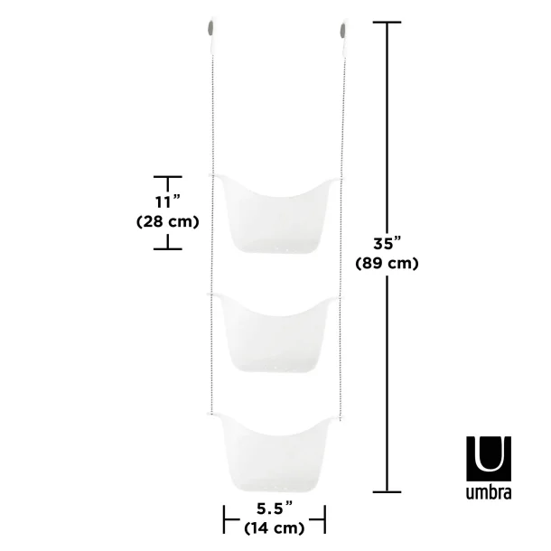 Umbra Bask Shower Caddy, kurve til at hnge i bruser