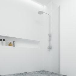 Brusevg 25x200 cm, 8 mm klart glas 