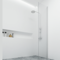 Brusevg 40x200 cm, 8 mm klart glas 