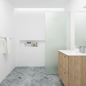 Brusevg 80x200 cm, 8 mm frostet glas