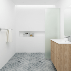 Brusevg 60x200 cm, 8 mm frostet glas 