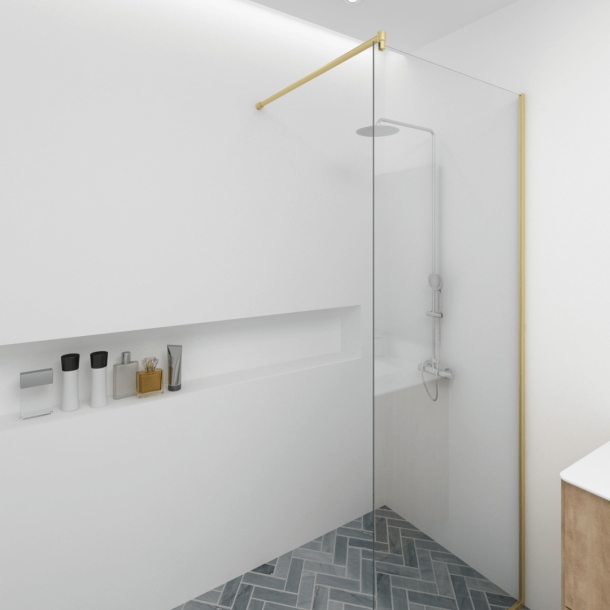Brusevg med messing, 8 mm glas