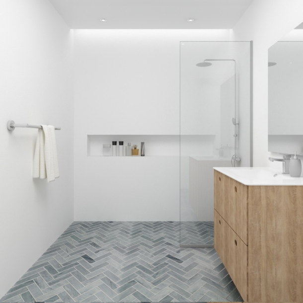 Brusevg 60x200 cm, 8 mm klart glas 