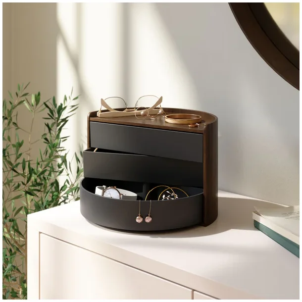 Umbra Moona opbevaringsboks - sort/valnd