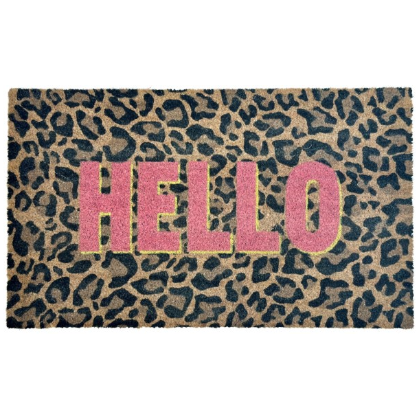 Au Maison Drmtte, Hello leopard, pink/gul 45x75 cm