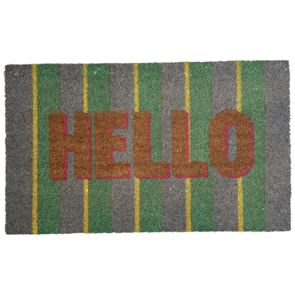 Au Maison Drmtte, Hello lines, mint/gul/pink, 45x75 cm
