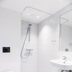 Badeforhngsstang til hjrne, vinkel , loftmonteret - Aquatrend