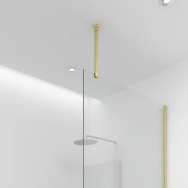 Messing glassttte til brusevg (loft) blank finish - Aquatrend