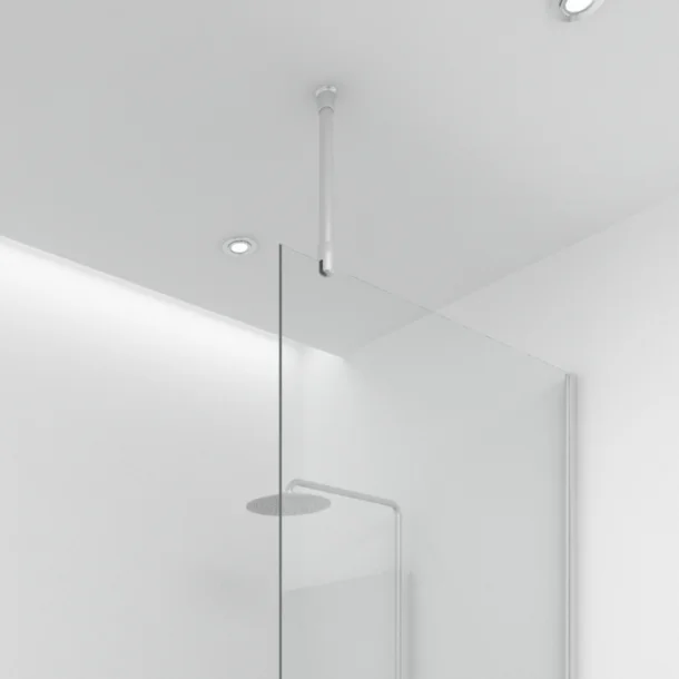 Glassttte til brusevg (loft) blank krom - Aquatrend