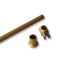 Brusevg med messing, 8 mm klart glas