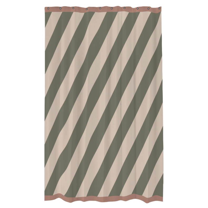Mette Ditmer DIAGONAL Badeforhng Dark olive 150 x 200 cm