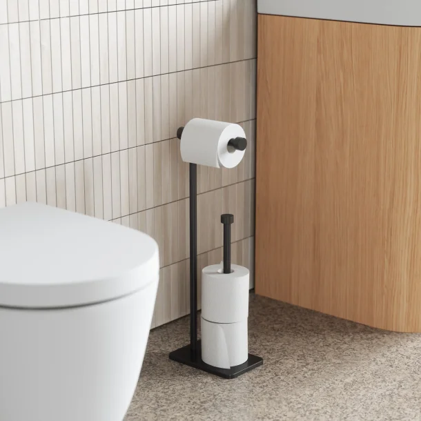 Umbra Fritstende toiletrulleholder - sort