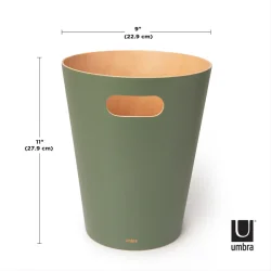 Umbra Woodrow papirkurv - grn/natur
