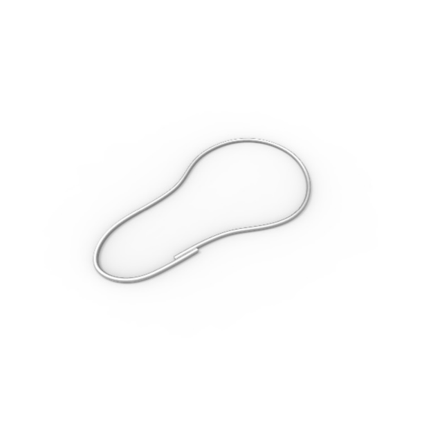 Rustfri ringe til badeforhng, (brstet finish) 12-pak