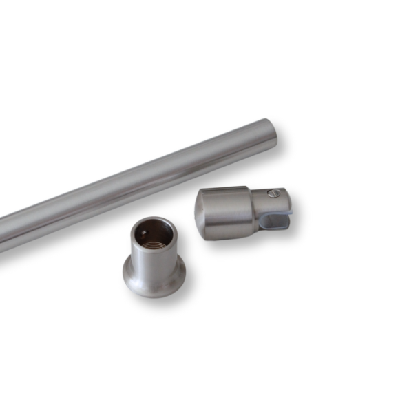 Glassttte - Forhngsstang (vg) brstet stl look - Aquatrend