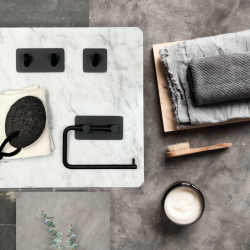 Hndkldekrog selvklbende dobbelt mat sort - Elements