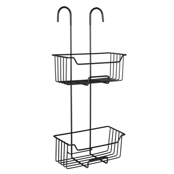 Shampookurv til at hnge p brusearmatur (dobbelt), sort - Wenko