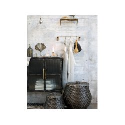 Chic Antique Kurv i flet m. lg, st af 2 - sort