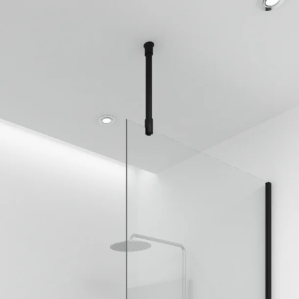 Sort glassttte til brusevg (loft) - Aquatrend