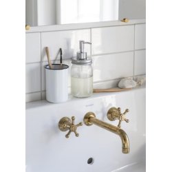 Ib Laursen, Tandkrus i emalje, hvid m. sort kant