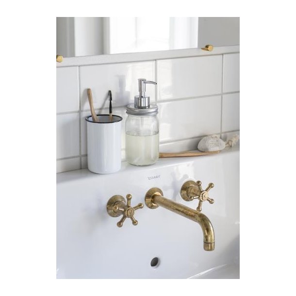 Ib Laursen, Tandkrus i emalje, hvid m. sort kant