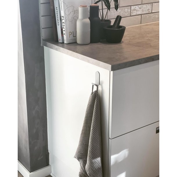 Selvklbende kroge 2 stk. - hvid, TINY