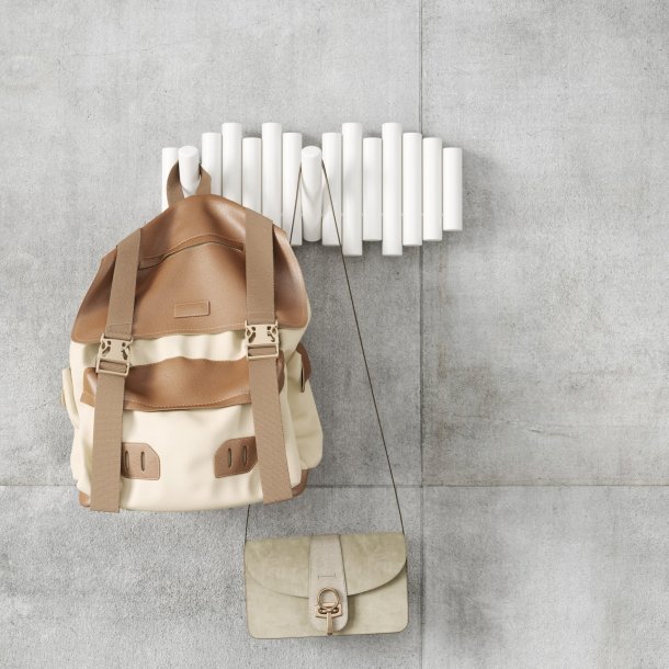 Umbra Picket 5 Rail tr knagerkke - Hvid