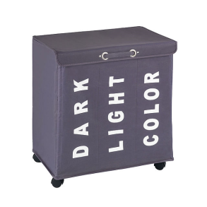 Vasketjskurv m. sortering og hjul, gr, Wenko