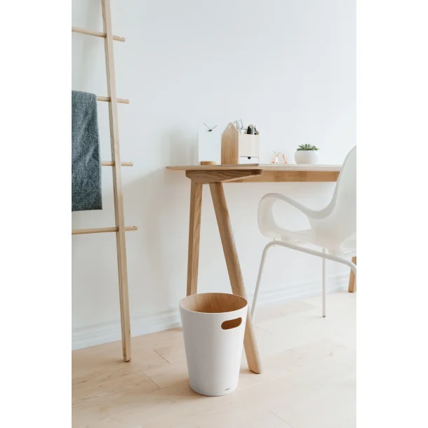  Umbra Woodrow papirkurv - hvid/natur