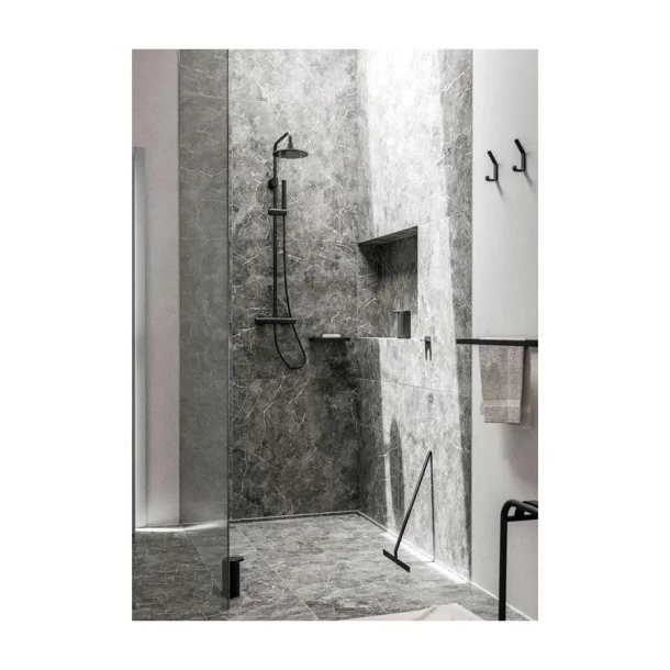 Zone Rim bruseskraber m. holder 52 x 30 cm - sort