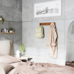 Umbra Flip 5  knagerkke - Valnd/guld