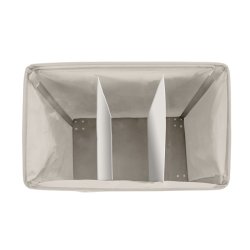 Vasketjskurv m. sortering og hjul, beige, Wenko